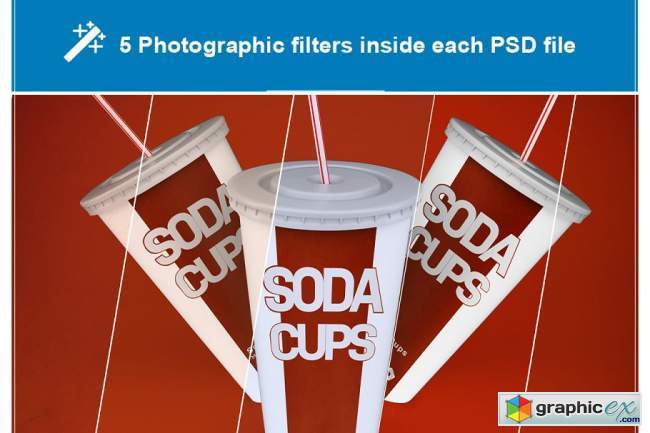 Soda Cups Mockup 