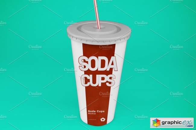 Soda Cups Mockup 