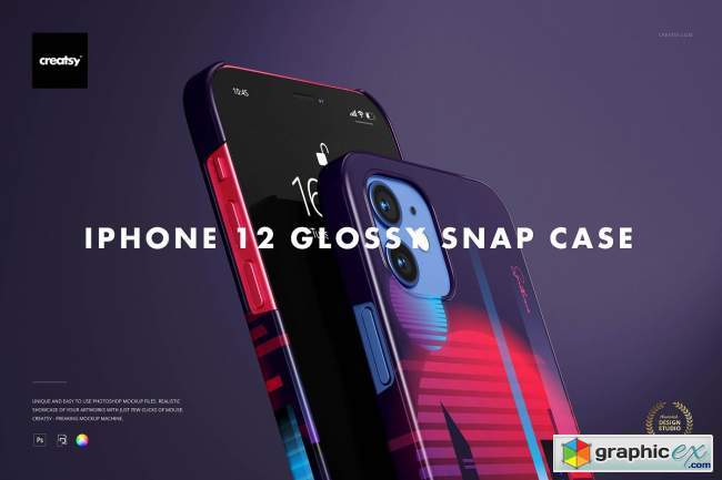 iPhone 12 Glossy Snap Case 1 Mockup 