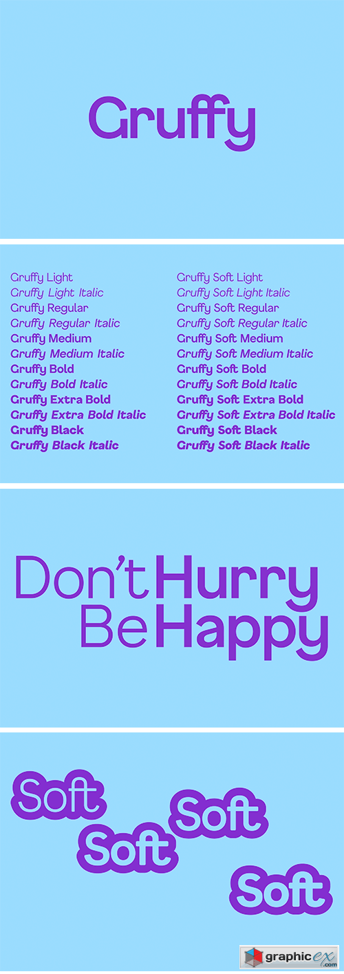 F37 Gruffy Font Family