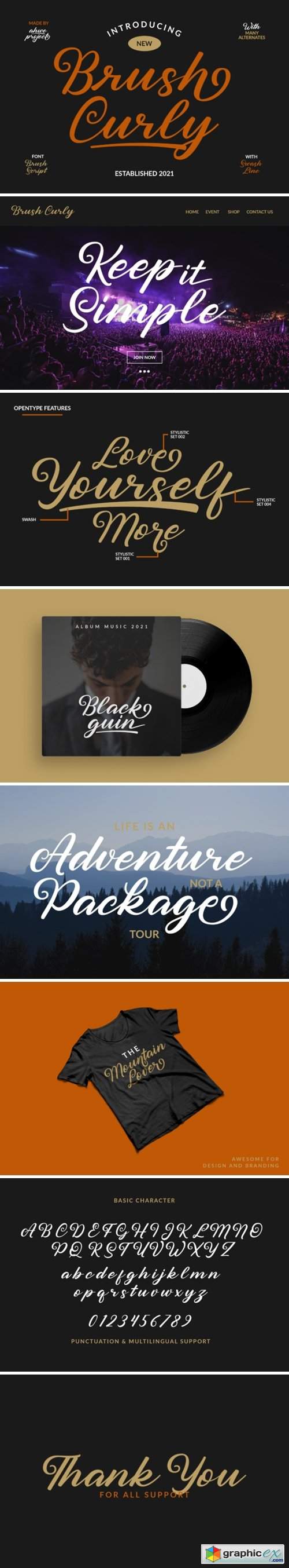  Brush Curly Font 