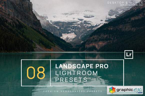  8 Landscape Pro Lightroom Presets + Mobile 