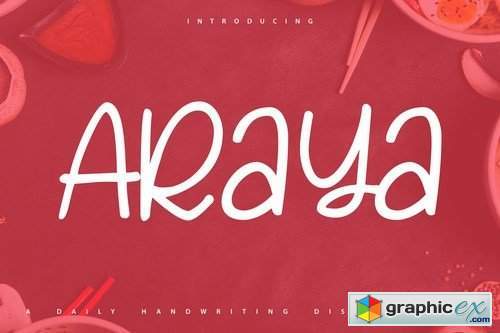 Araya Daily Handwriting Display Font