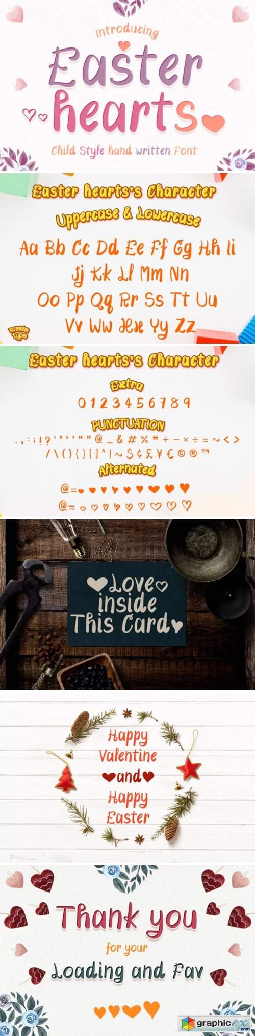  Easter Hearts Font 