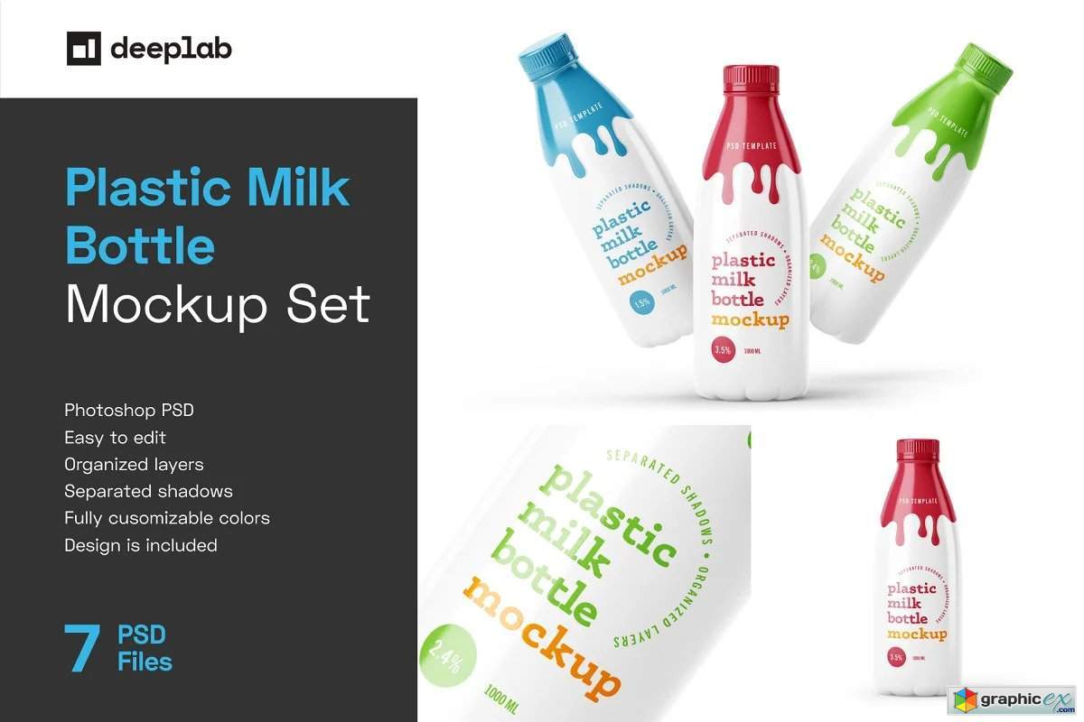 Download Plastic Yogurt Milk Bottle Mockup Free Download Vector Stock Image Photoshop Icon