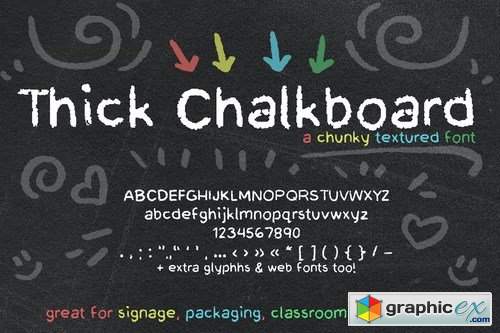  Thick Chalkboard Font (Handwriting 
