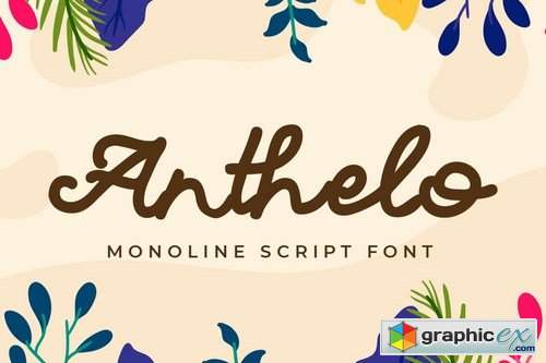  Anthelo - Monoline Script 