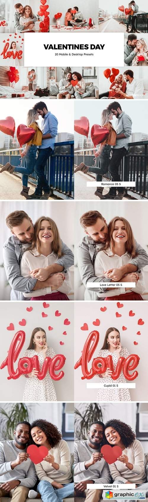  20 Valentines Day Lightroom Presets & LUTs 