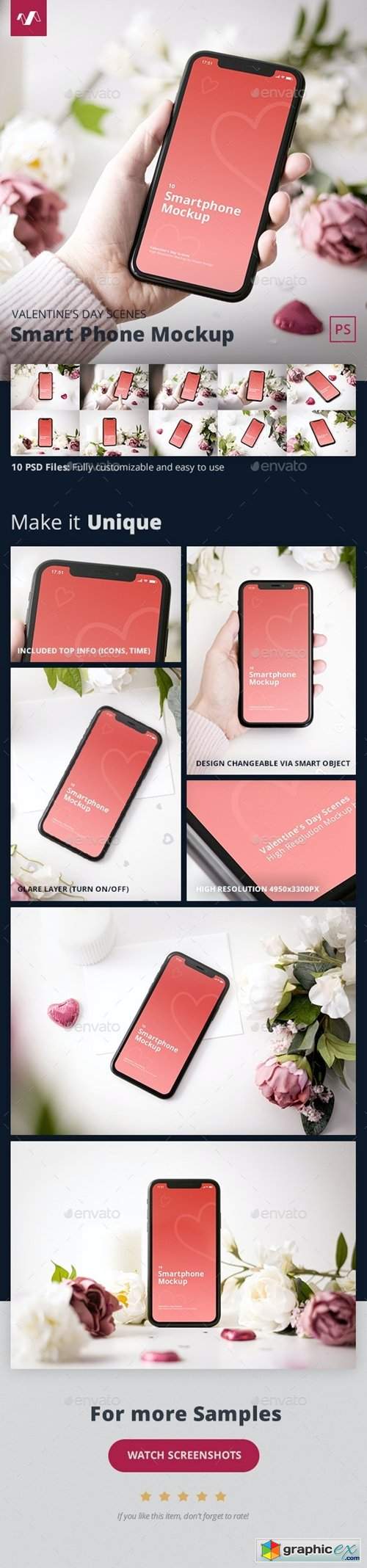  Valentines Day Phone Mockup 