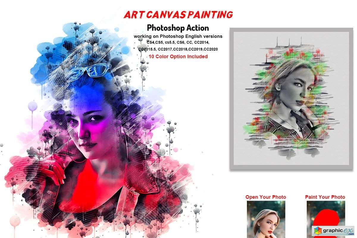 canvas photoshop action free download