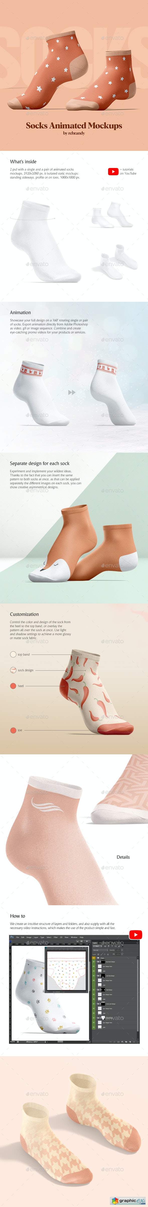 Socks Animated Mockups 30007843