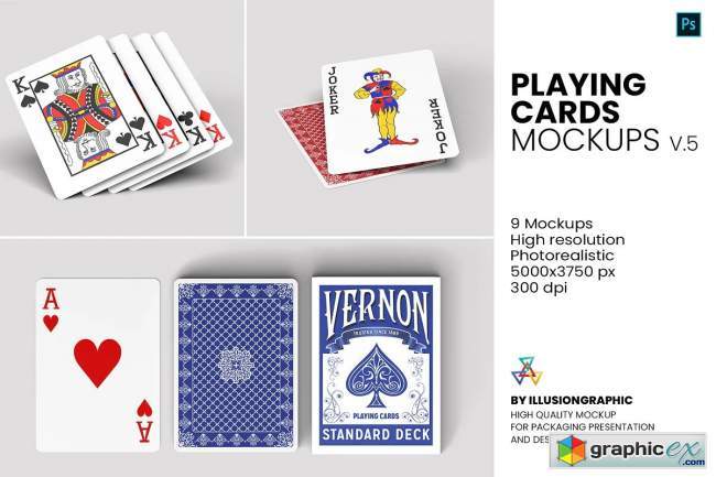  Playing Cards Mockups - v.5 