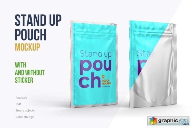 4"x6" Stand-Up Pouch. Half Side