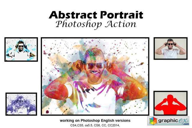 Abstract Portrait Photoshop Action 5188913