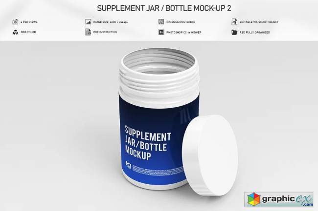 Supplement Jar / Bottle Mock-Up 2