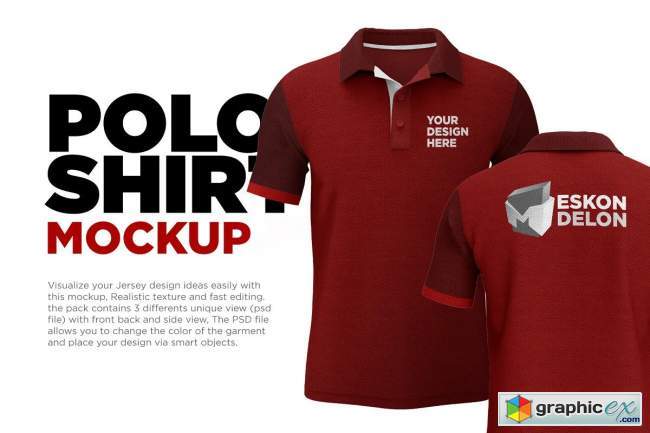  Polo Shirt Mockup Psd 