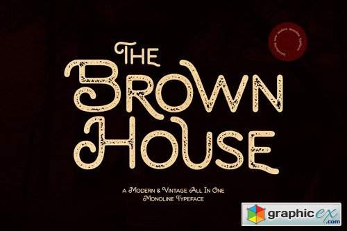  Brown House - Vintage Typeface 