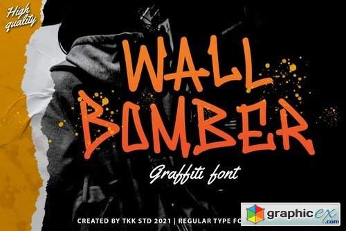  Wall Bomber - Urban graffiti font 