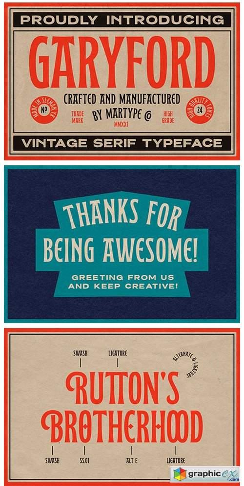 Garyford Vintage Display Font 