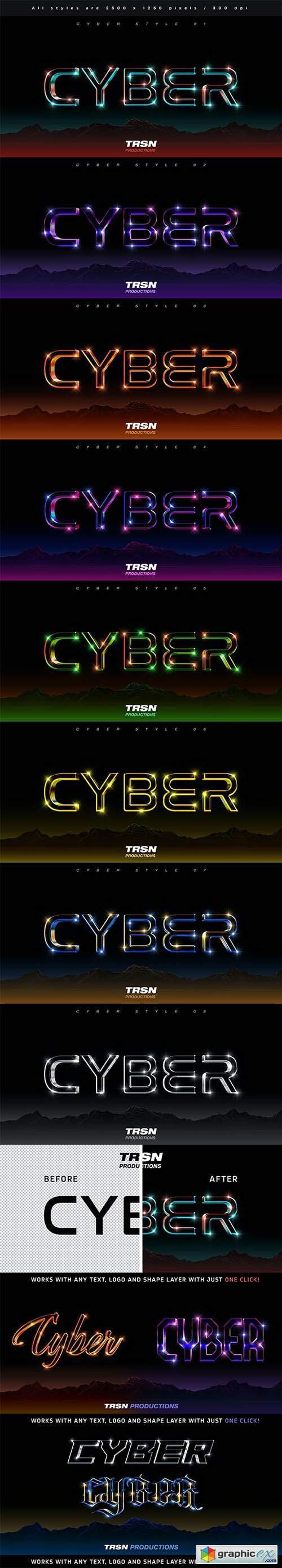 Cyber 3D Text Effect Vol 1