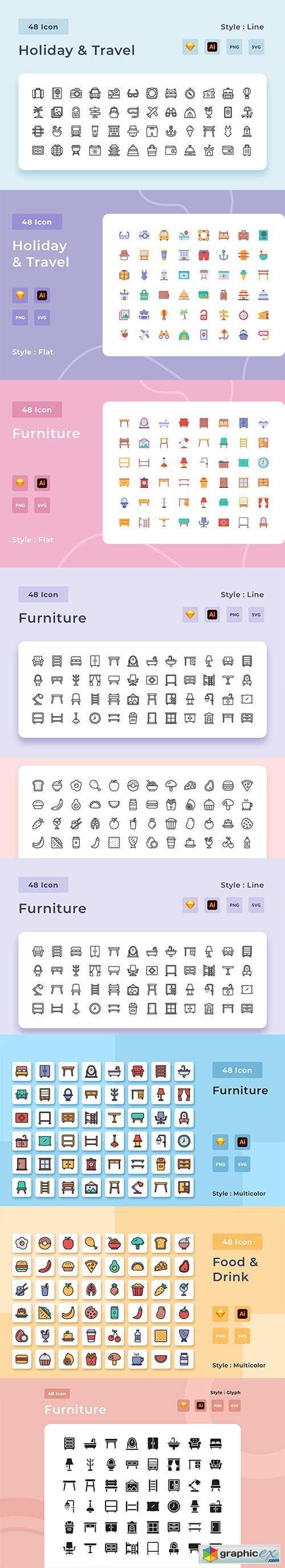 Mix collection of vector icons vol 10