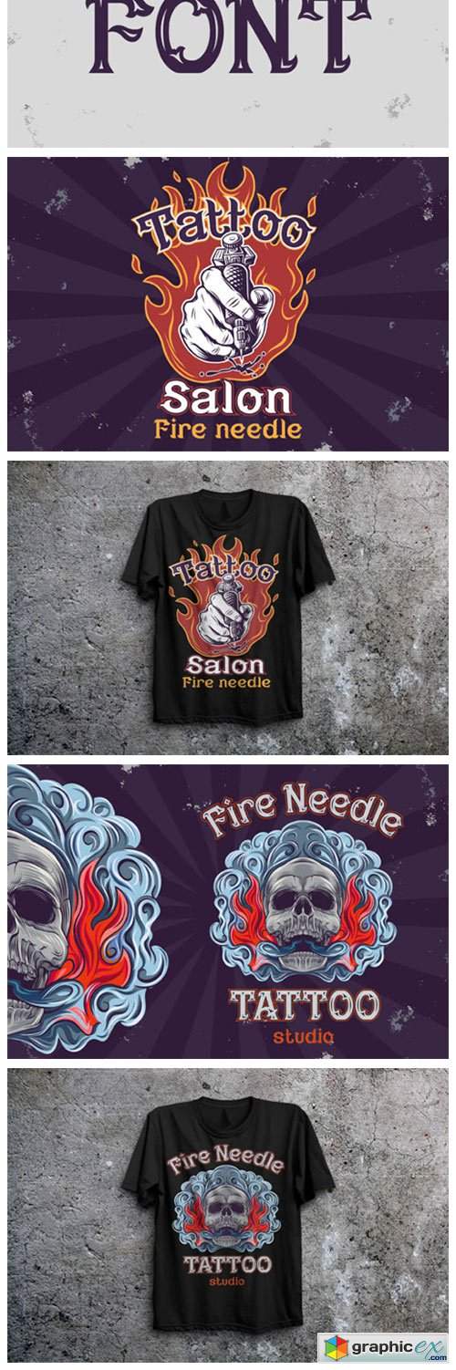  Fire Needle Font 