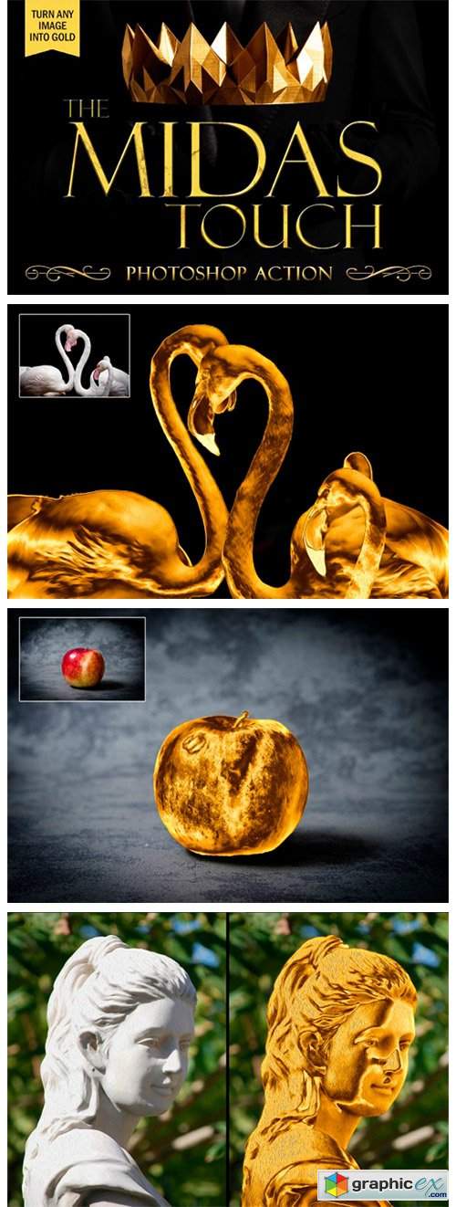  The Midas Touch Gold Photoshop Action 
