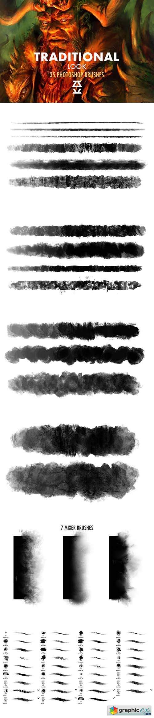 Traditional Look Brush Set 