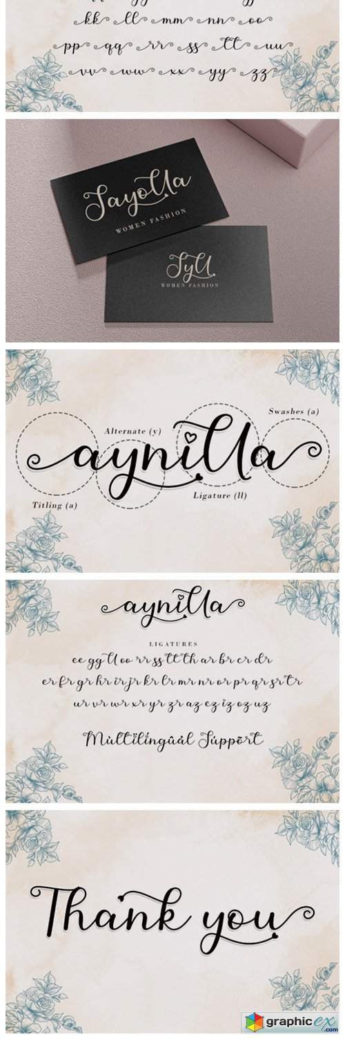  Aynilla Font 