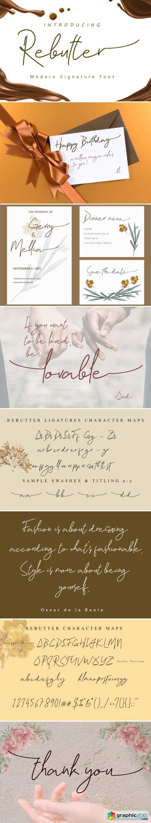  Rebutter - Fashionable Signature Font [2-Weights] 