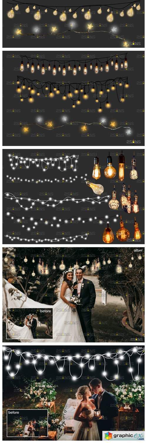 String Fairy Lights Overlay & Wedding