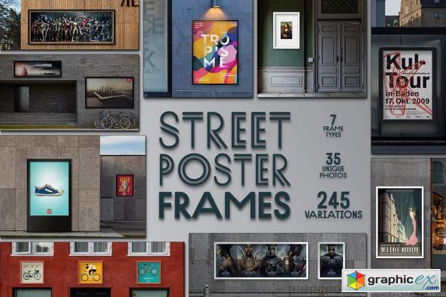 Street Poster Frames - 35 mockups 