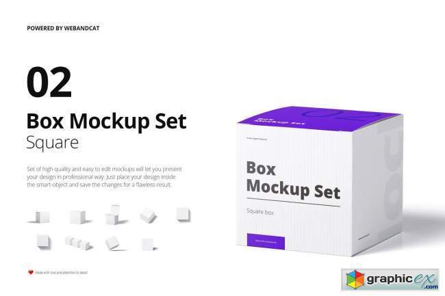 Box Mockup Set 02: Square