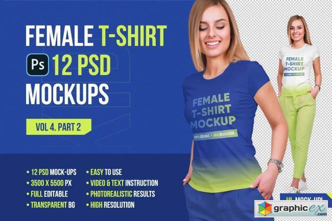 Female T-Shirt Mockups Vol 4 Part 2