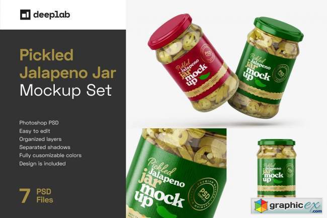 Pickled Jalapeno Jar Mockup Set