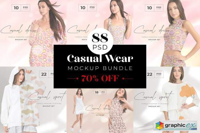 Casual Wear Fashion Mockup Bundle