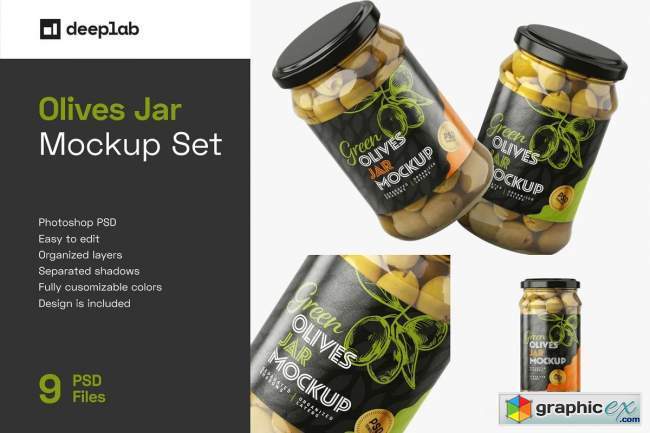 Olives Jar Mockup Set