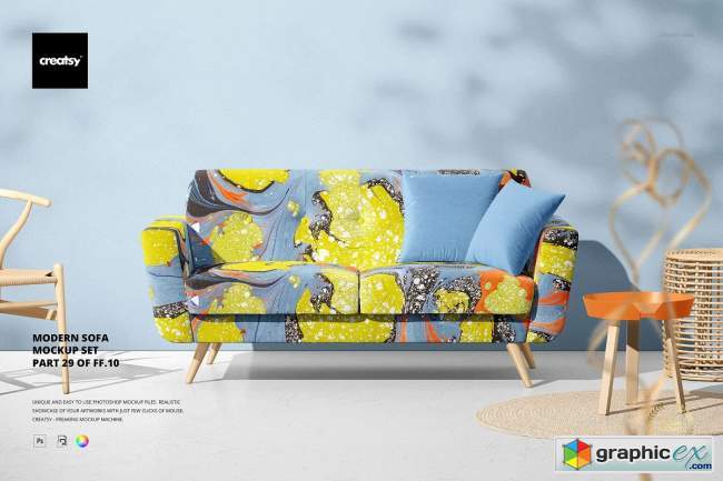 Modern Sofa Mockup Set (29FFv.10) 