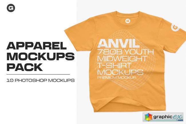 Anvil 780B Youth T-Shirt Mockups