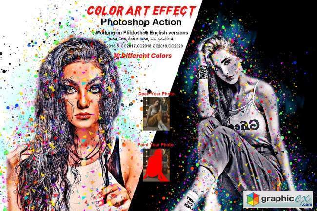 Color Art Effect Photoshop Action