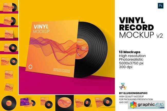 Vinyl Record Mockup v.2