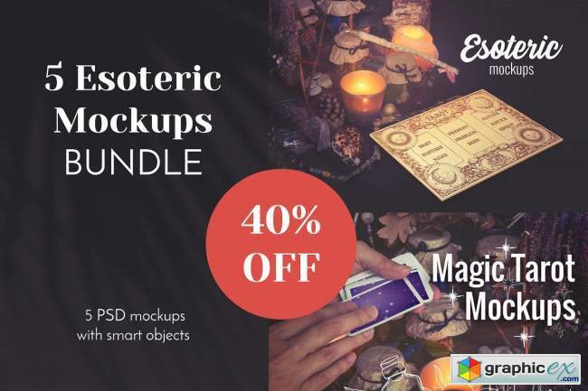 Mystic Esoteric Tarot Mockups BUNDLE