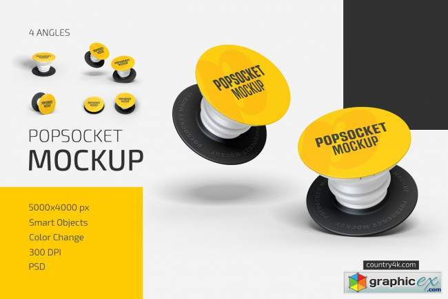  Popsocket Mockup Set 