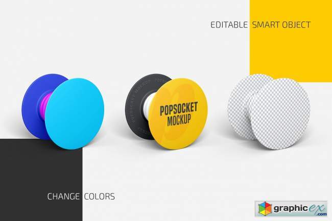  Popsocket Mockup Set 