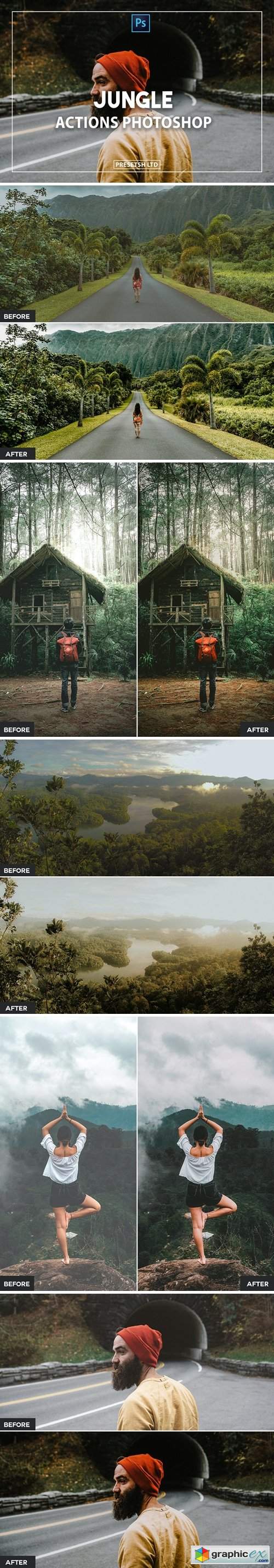  Jungle Photoshop Actions 