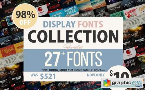  Display Fonts Bundle [46 Fonts] 