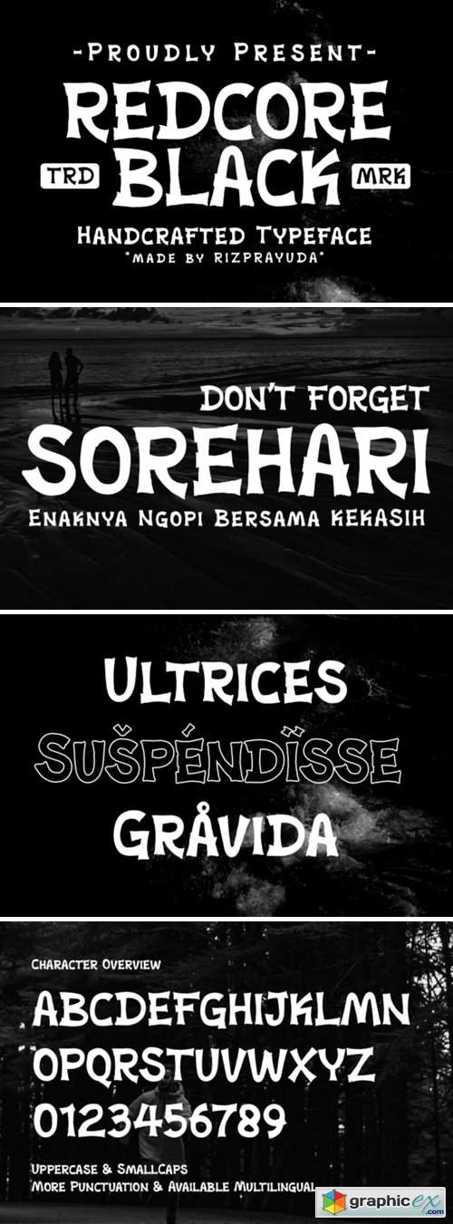  Redcore Black Font 