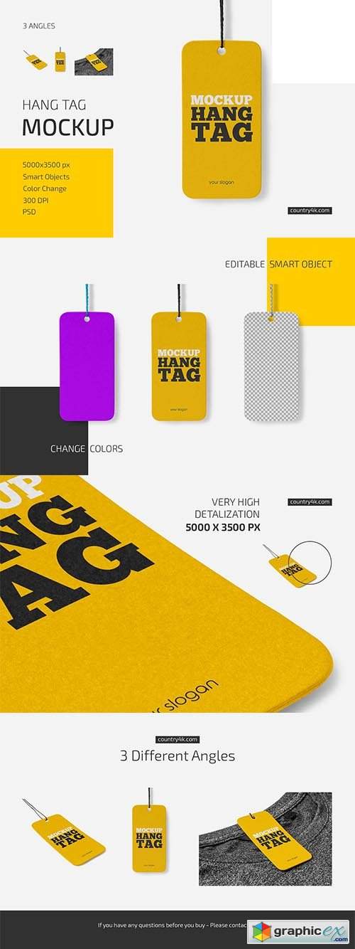  Hang Tag Mockup Set 