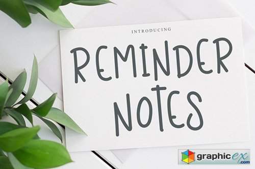  Reminder Notes Font 