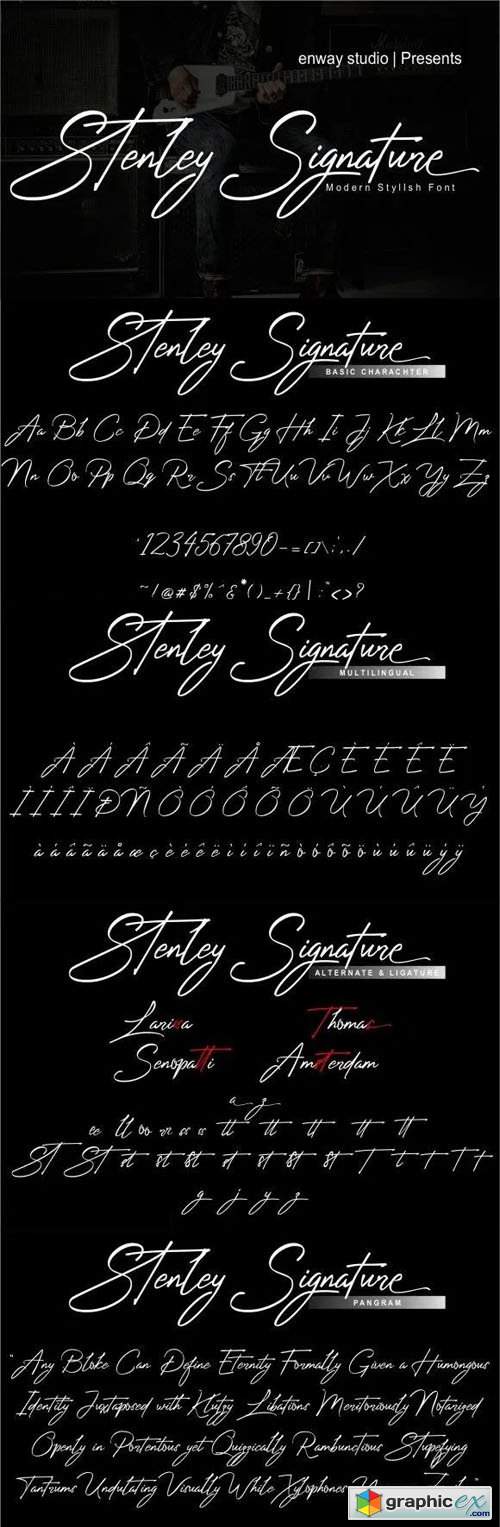  Stenley Signature - Modern Script Font 
